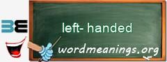 WordMeaning blackboard for left-handed